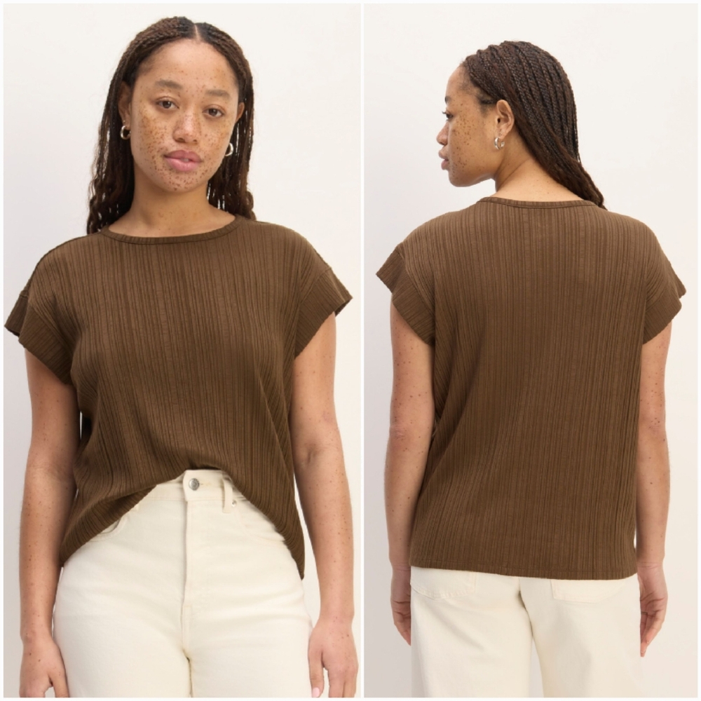 Everlane The Rib Muscle Tee Cocoa XS
